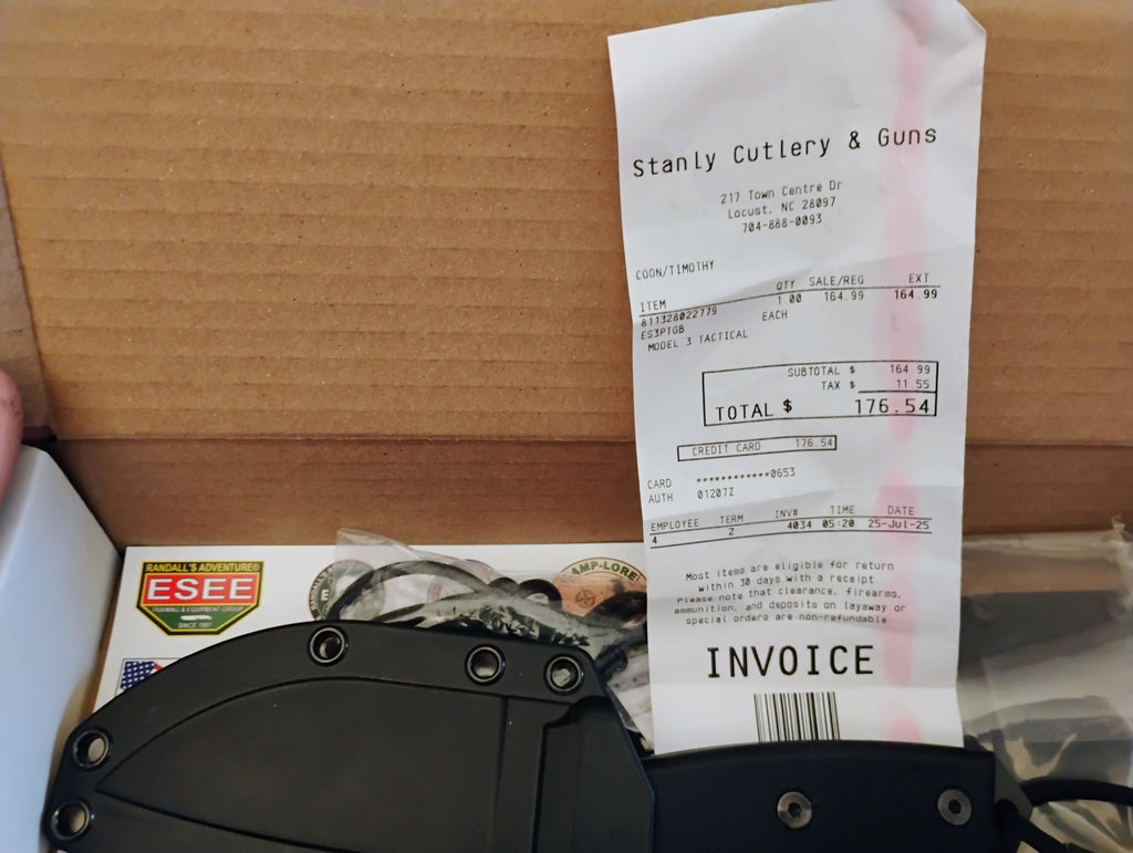 ESEE-3 Fixed Blade Knife USED Good Condition